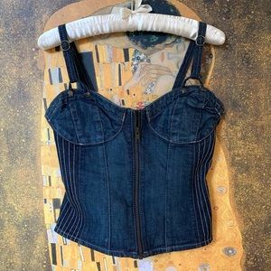 Vintage Guess Denim Corset Bustier
